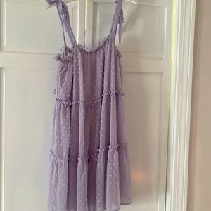 Purple ruffled dress, brand- Mi Ami, size medium, wore once, perfect condition!